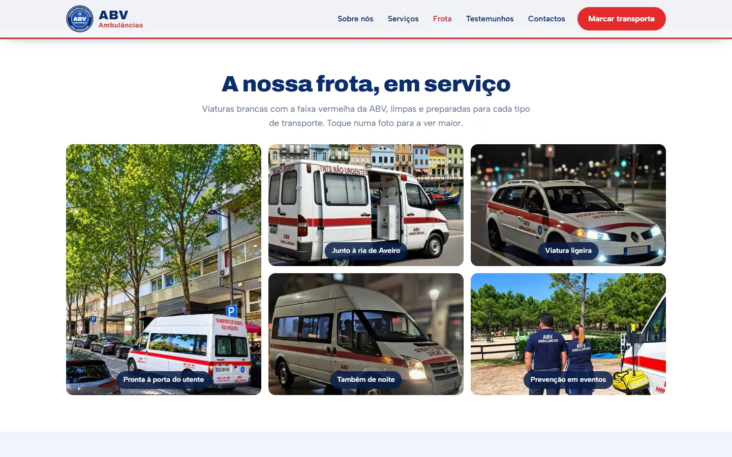 La flotte d'ambulances en service