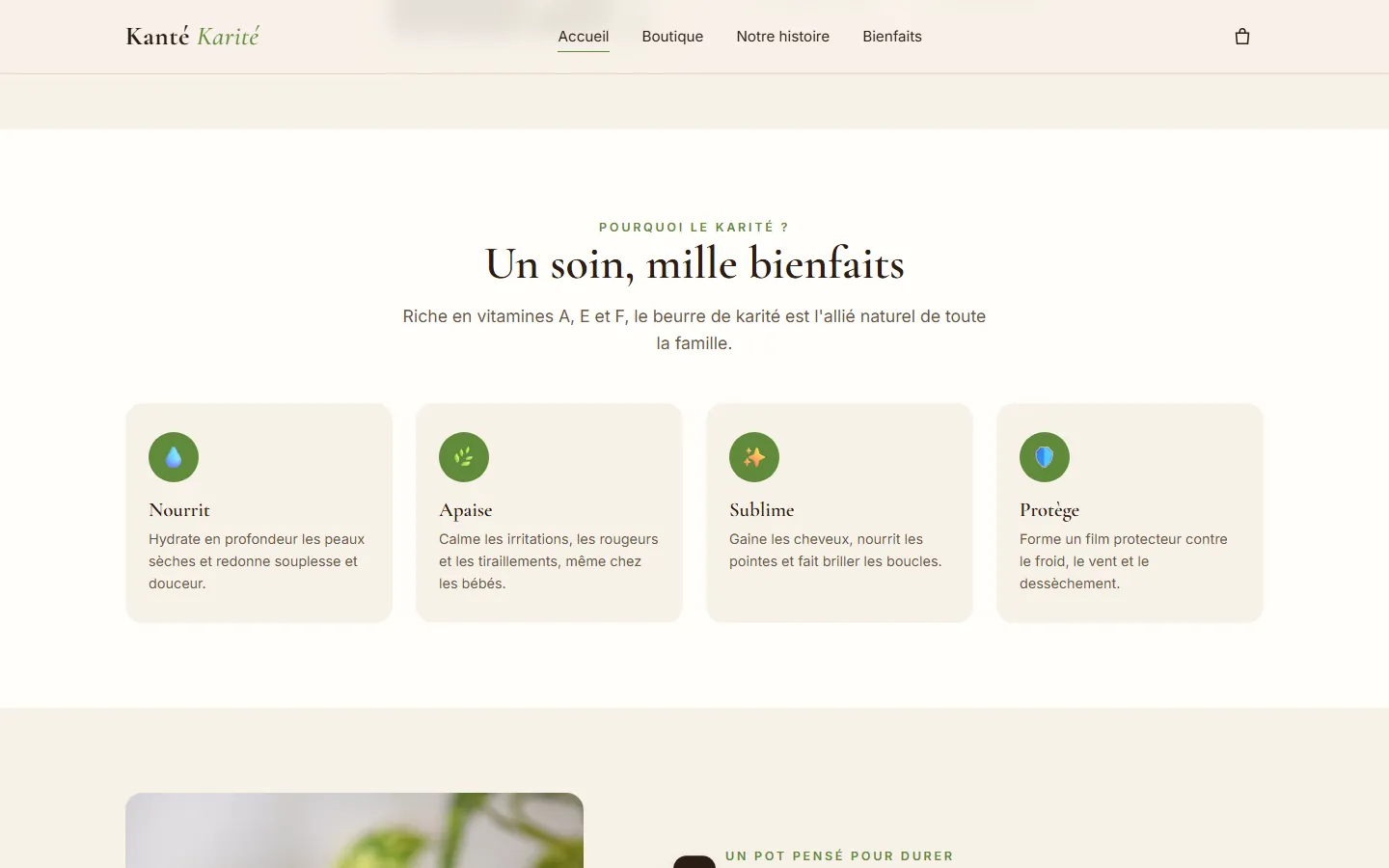 Bienfaits du beurre de karité