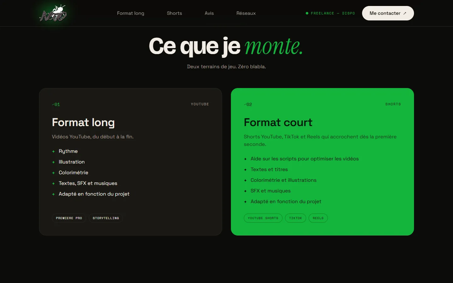 Formats proposés par Nojo