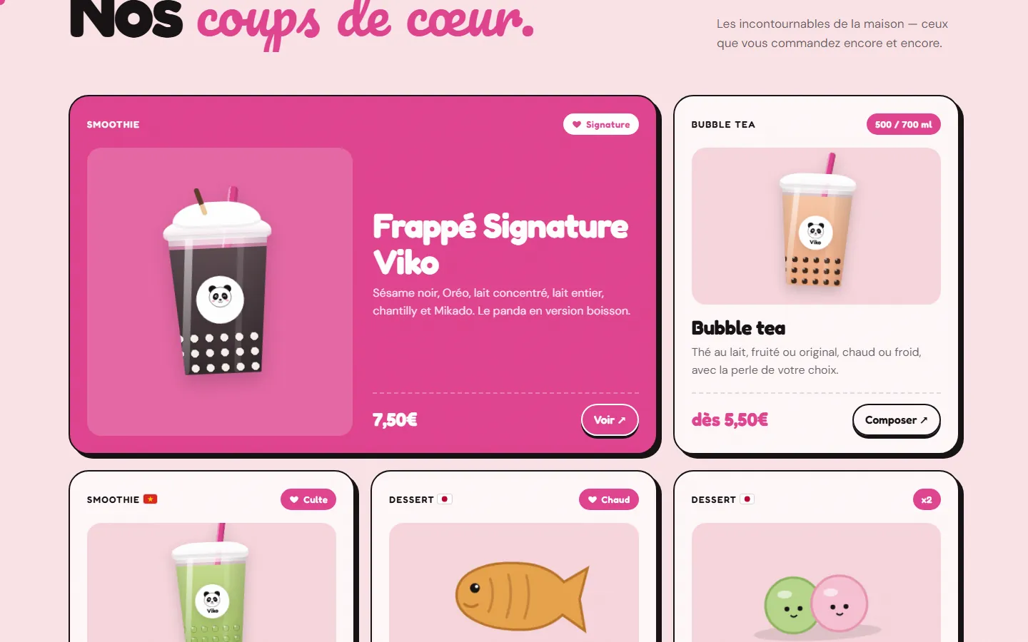 Boissons coups de cœur
